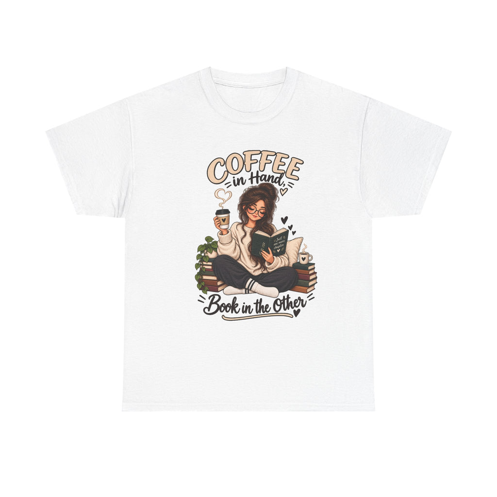 Coffee in Hand, Book in the Other T‑Shirt – Cozy Reader Coffee Lovers Tee