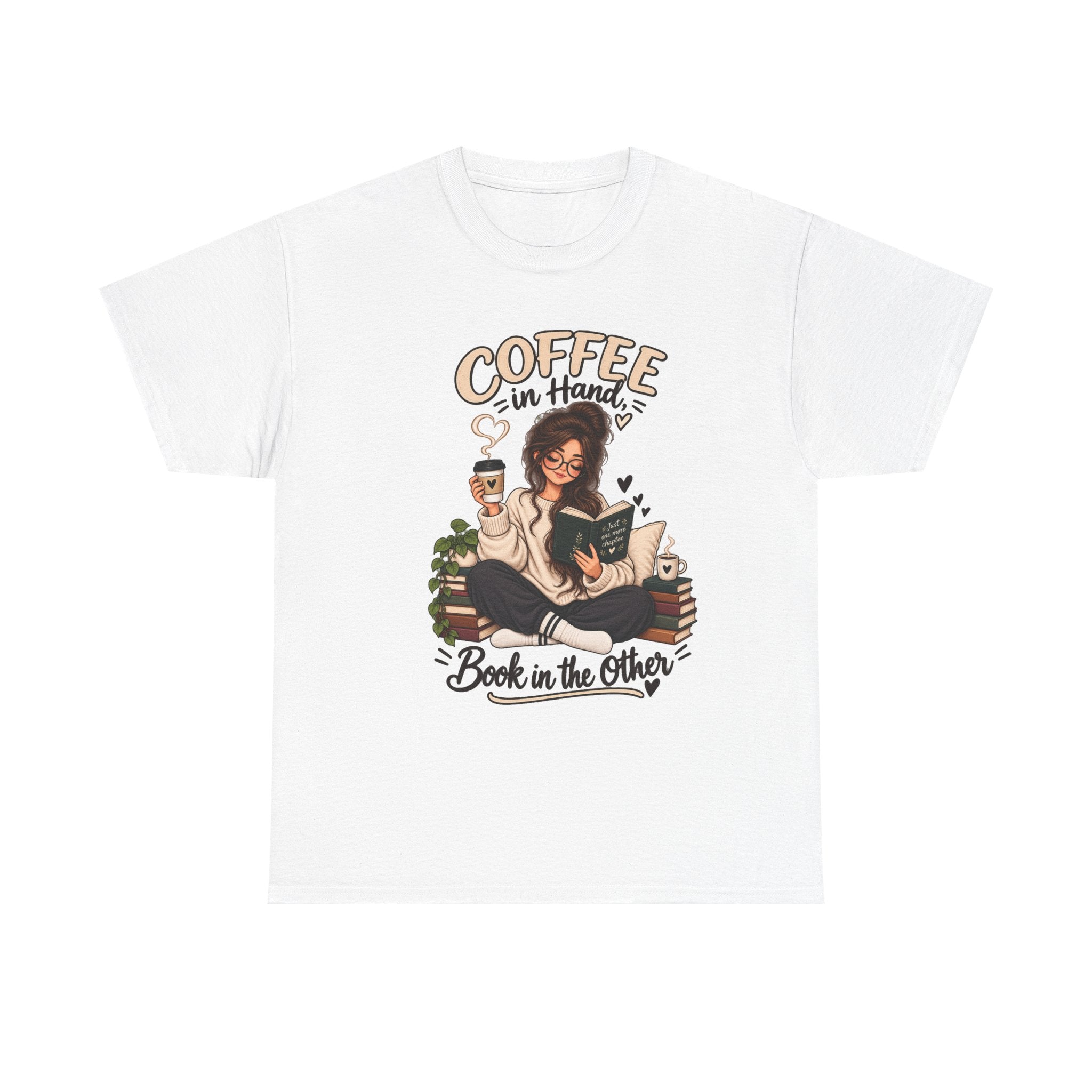 Coffee in Hand, Book in the Other T‑Shirt – Cozy Reader Coffee Lovers Tee