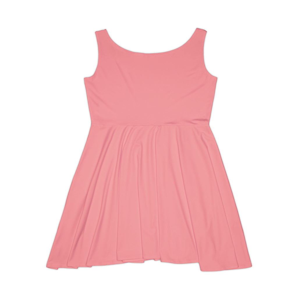 Too Cute to Stress Skater Dress - Pink Cute Girl Graphic