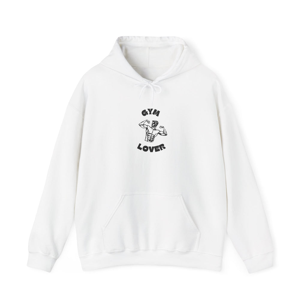 Gym Lover Hoodie | Cartoon Flexing Dumbbell Graphic, Fitness Pullover