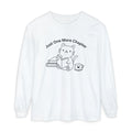 Cat Reader Long Sleeve Tee — “Just One More Chapter” Book Lover Shirt