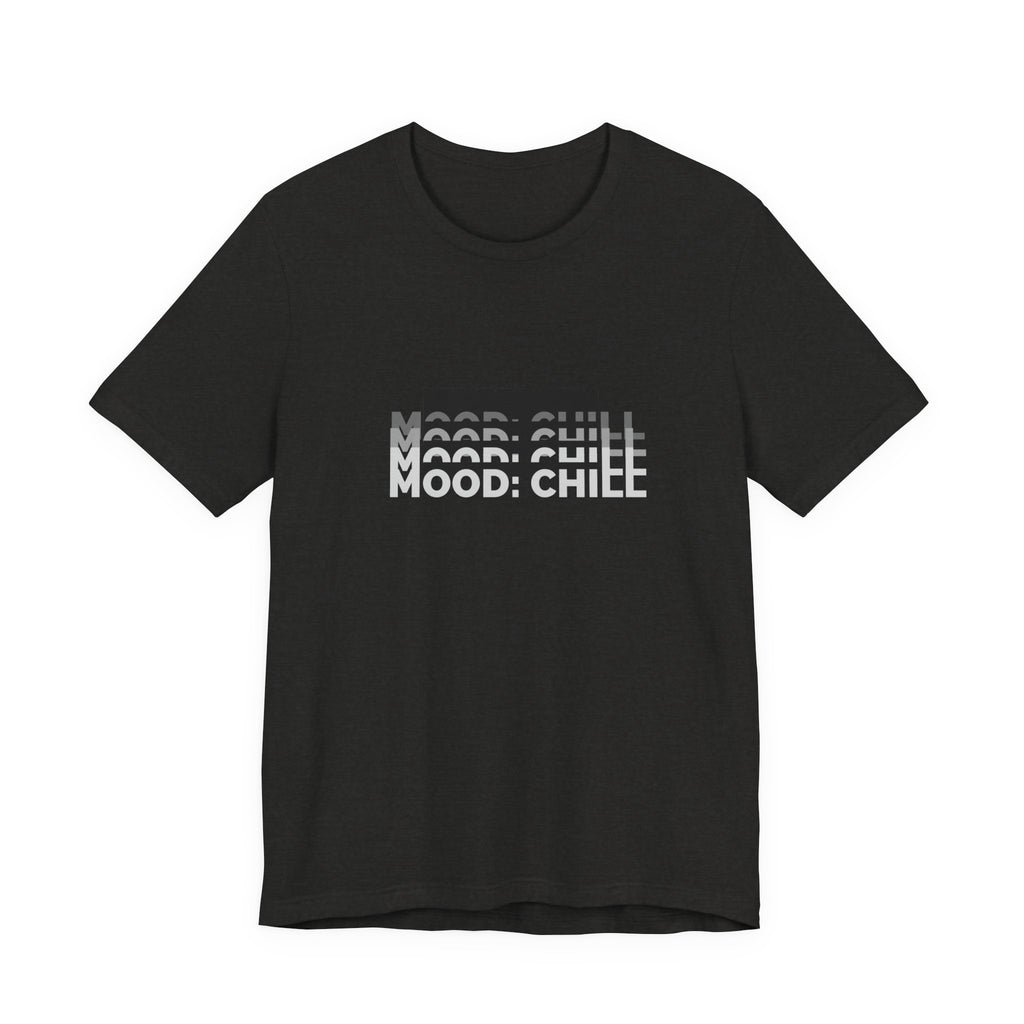 Mood: Chill Graphic Tee — Minimal Black Stripe Design