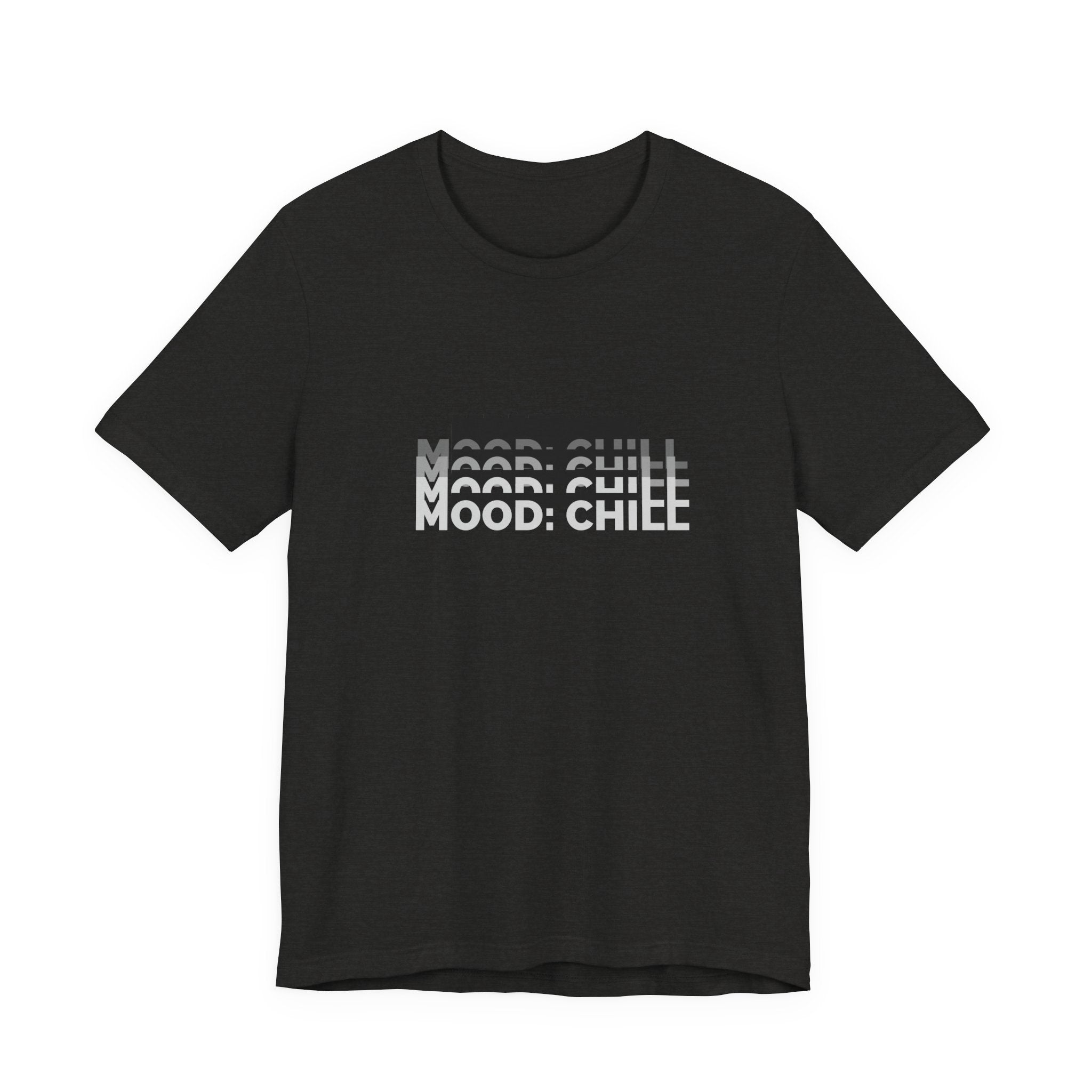 Mood: Chill Graphic Tee — Minimal Black Stripe Design