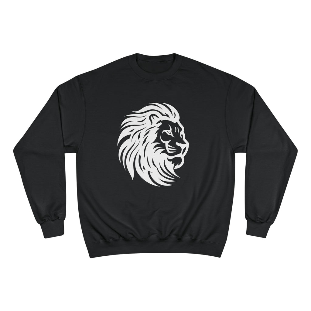 Lion Graphic Sweatshirt — Bold White Mane Crewneck for Men & Women