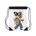 Book Lover Drawstring Bag — "Emotionally Attached to Books" Illustration