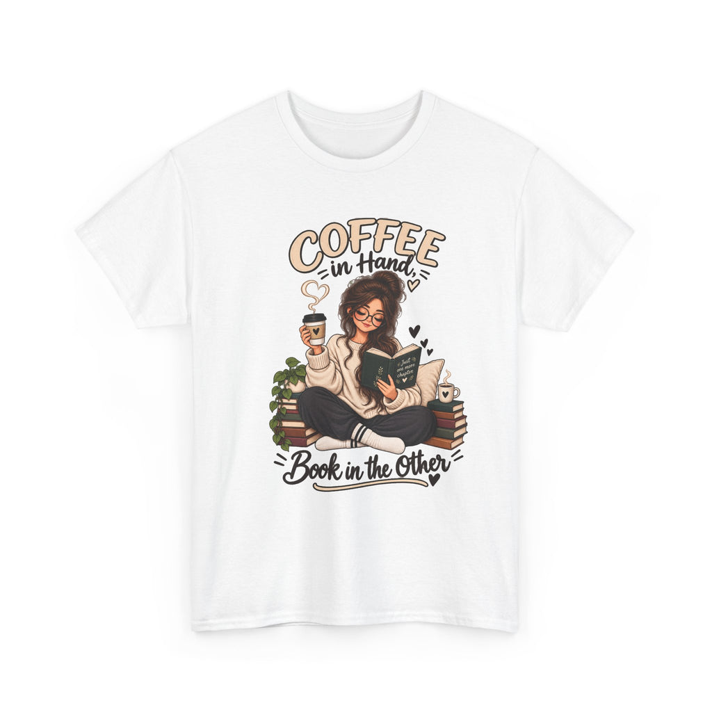 Coffee in Hand, Book in the Other T‑Shirt – Cozy Reader Coffee Lovers Tee