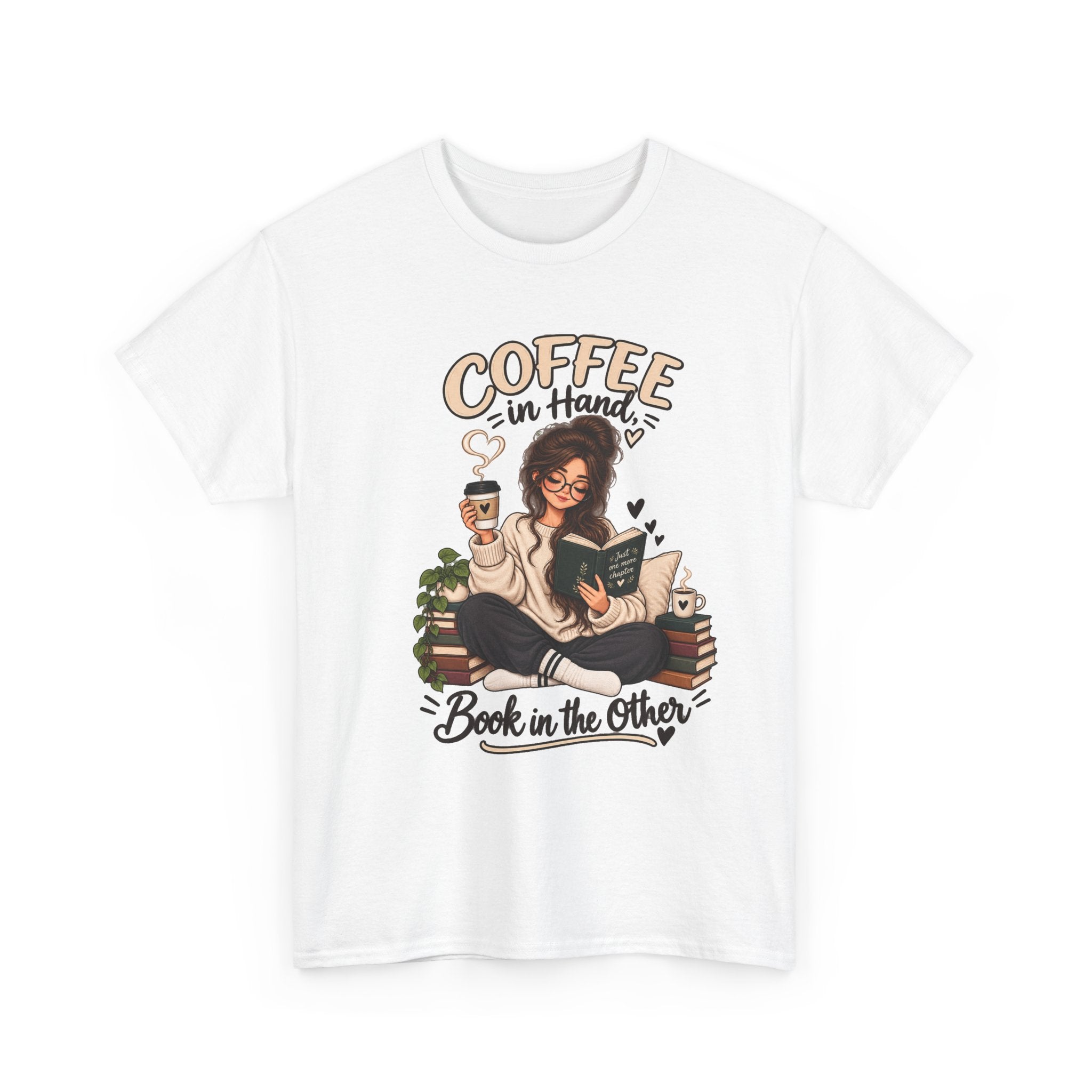Coffee in Hand, Book in the Other T‑Shirt – Cozy Reader Coffee Lovers Tee