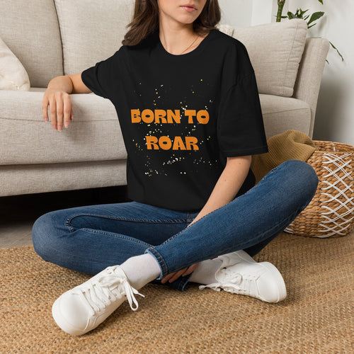 Born to Roar T‑Shirt — Bold Retro Graphic Tee for Confident Women & Gift