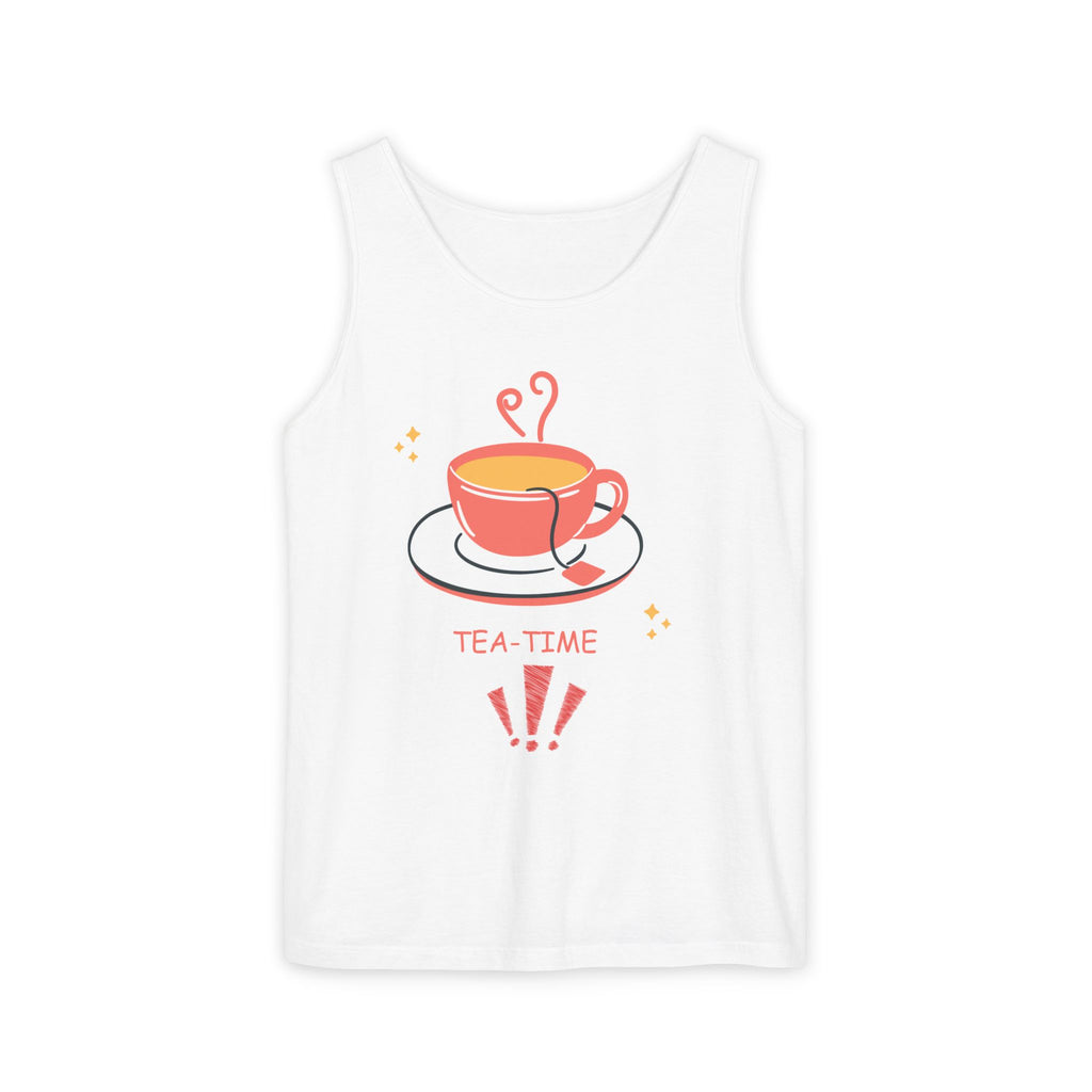 Tea Time Tank Top — Cute Steaming Teacup Graphic