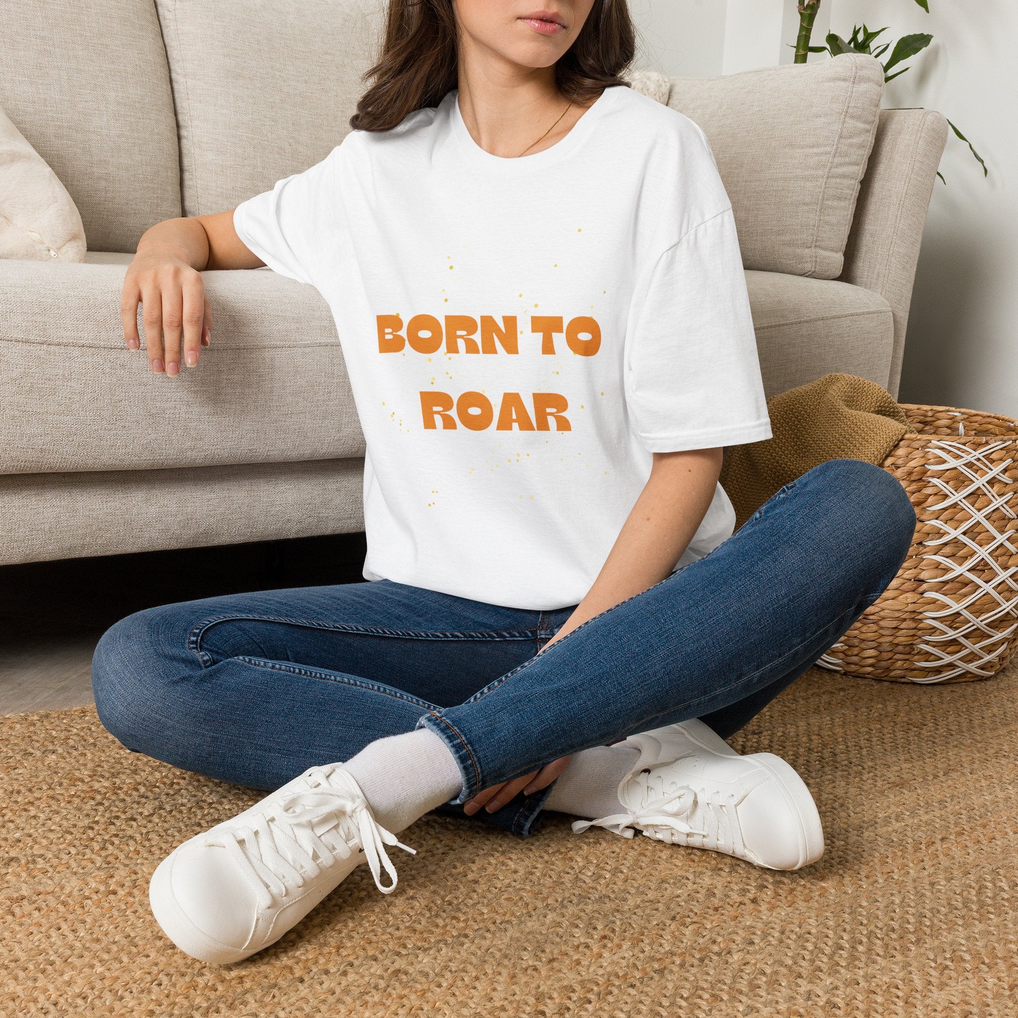 Born to Roar T‑Shirt — Bold Retro Graphic Tee for Confident Women & Gift