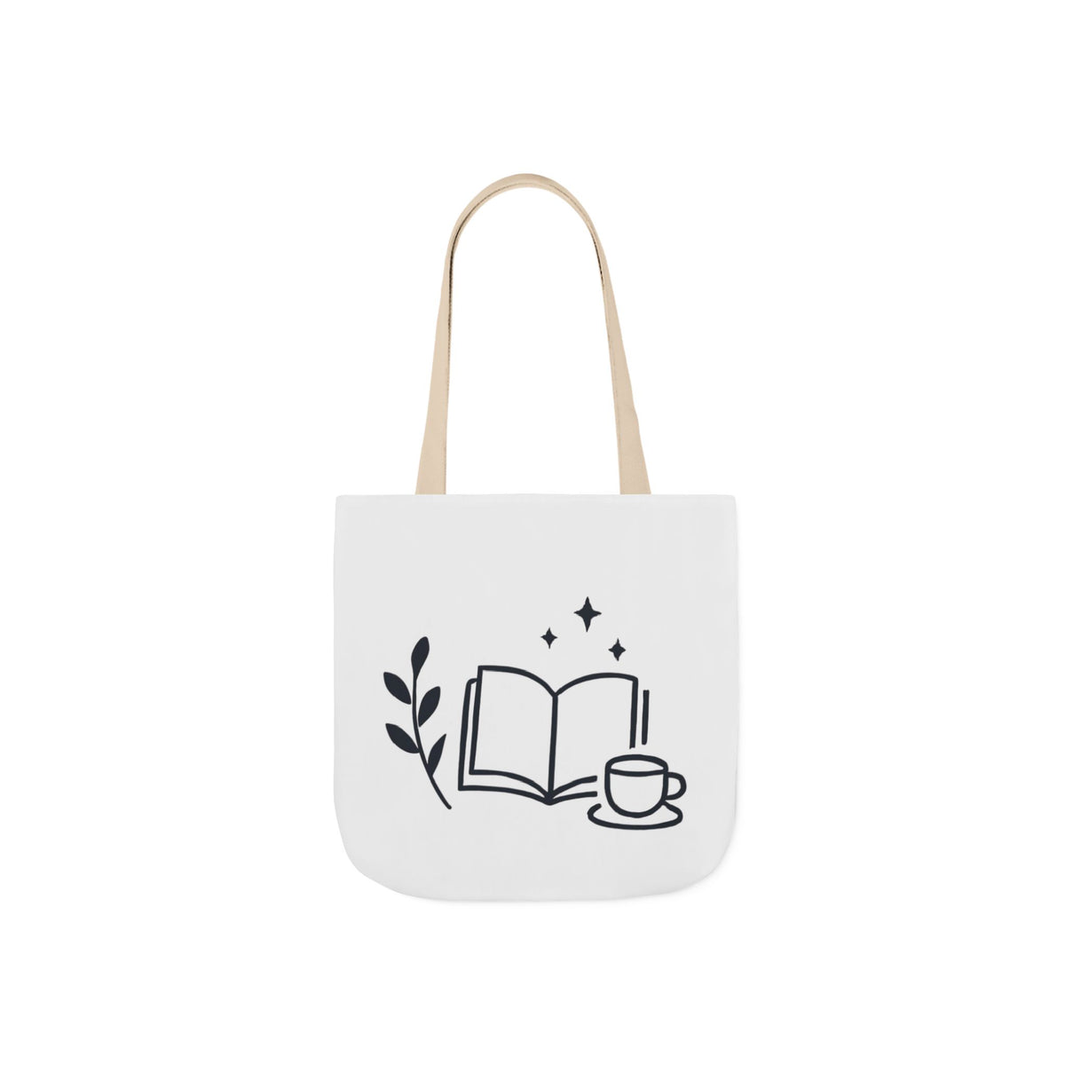 Cozy Books & Coffee Canvas Tote